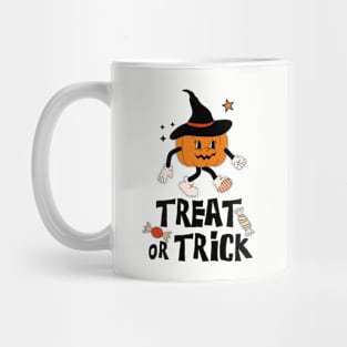 Treat or Trick Halloween (Black Text) Mug